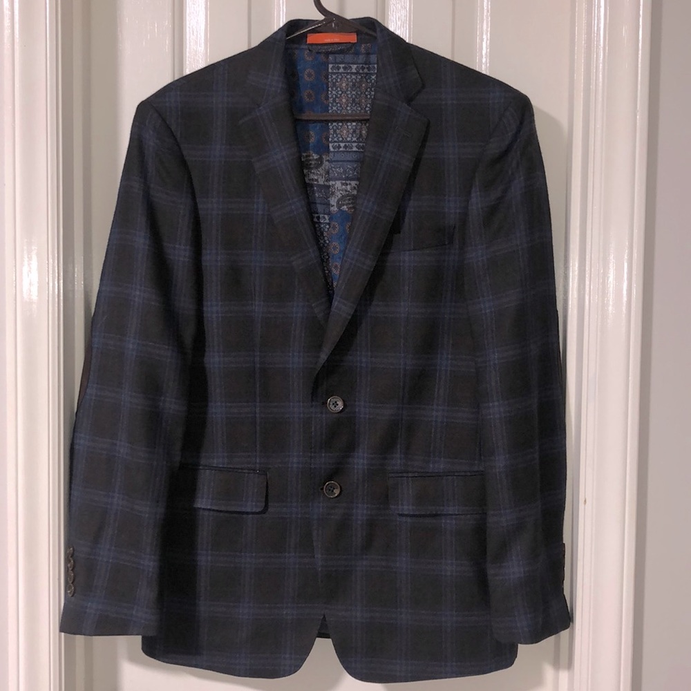 TALLIA brown and blue blazer